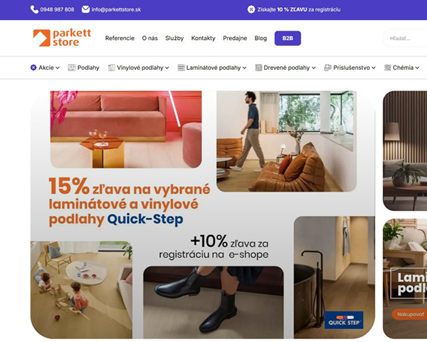 Parkettstore e-shop na mieru